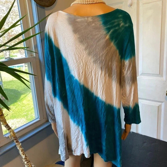 Avenue Soft Stretchy Casual Boho Tied Dyed Summer Blouse Women Plus Size 18/20 - Picture 4 of 7